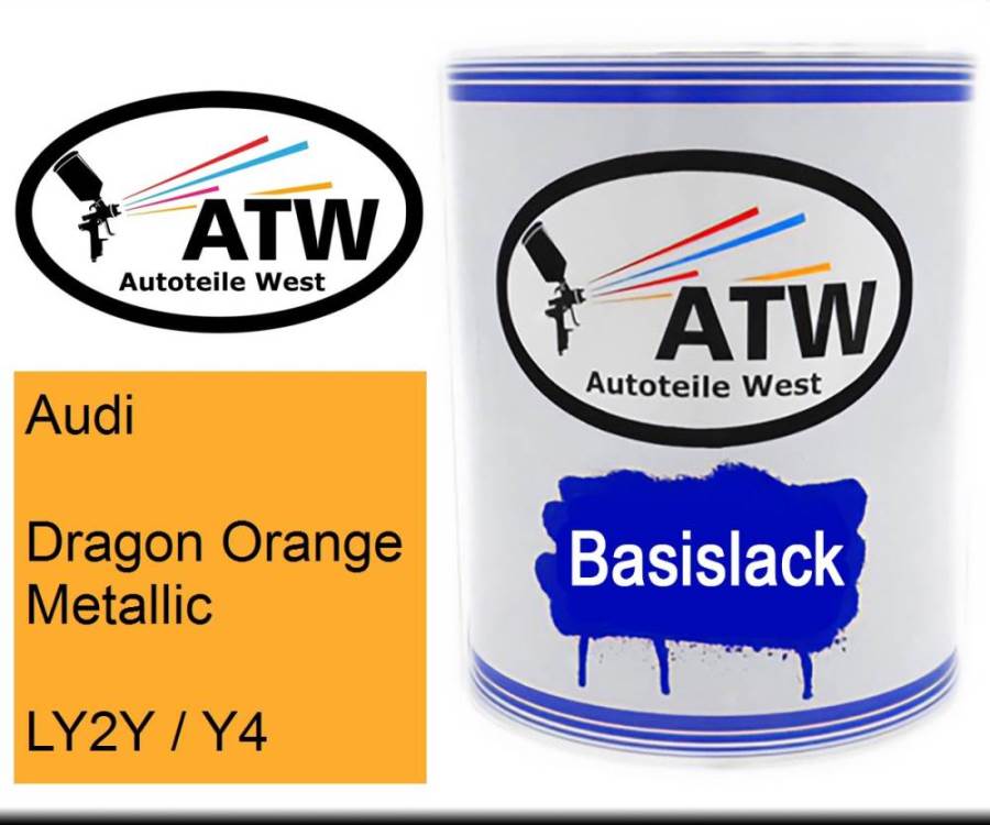 Audi, Dragon Orange Metallic, LY2Y / Y4: 1L Lackdose, von ATW Autoteile West.